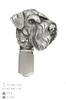 Schnauzer I – Brooch with a clip, holder for a start number – Design 01 | Art-Dog