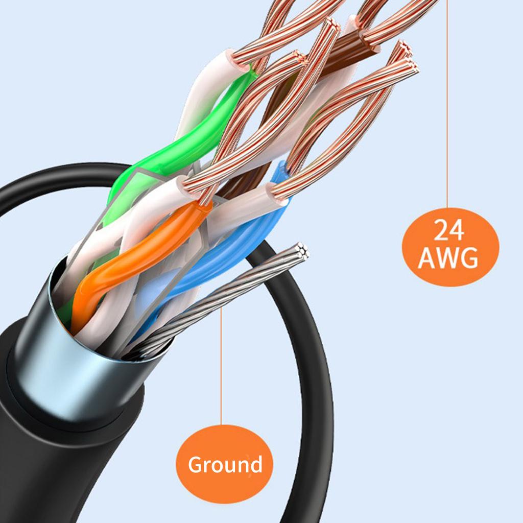 Cat6 Rj45 Extension Cable RJ45 Right Angle Adapter Shielded Connectors for Cat5e Cat5 Networks