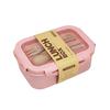 1pc Wheat Straw Lunch Box Healthy BPA Free Bento Boxes Microwave Dinnerware Food Storage Container Lunch Box for Kids