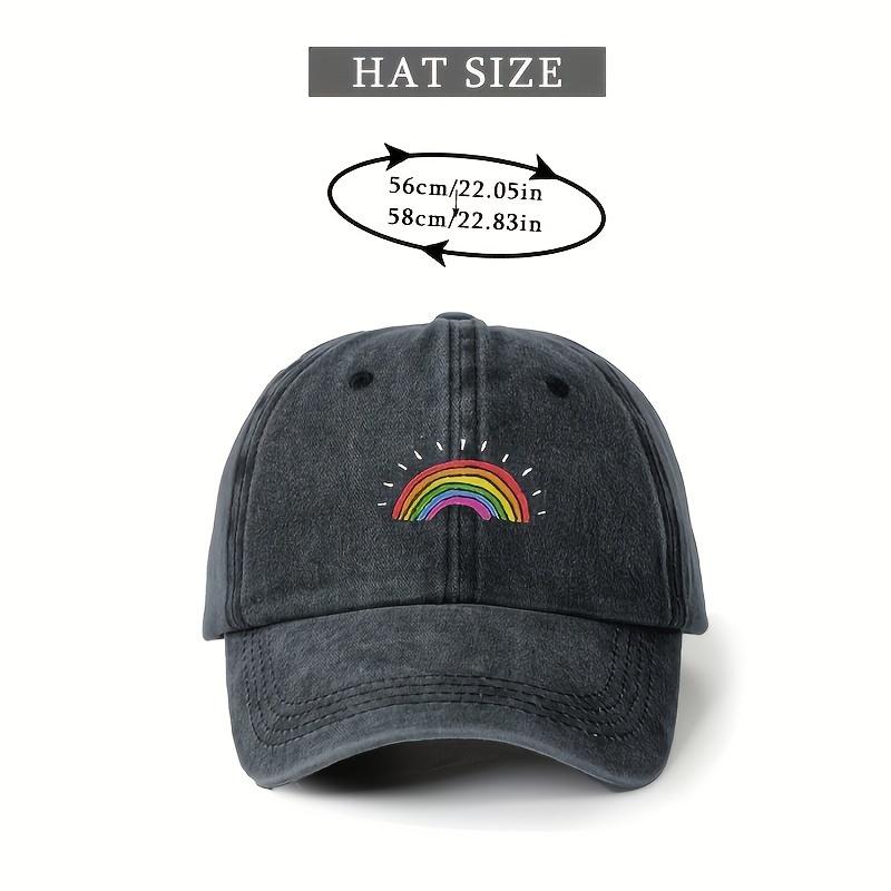 A Printed Rainbow Washed Baseball Cap Suitable for All Seasons Appropriate for Any Season
