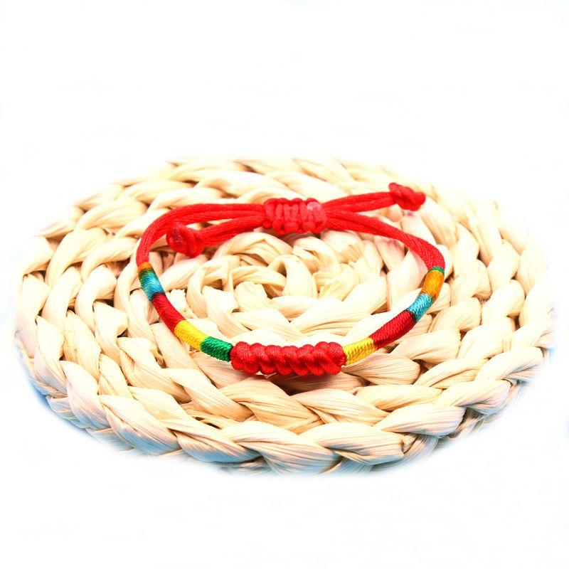 Dragon Year Dragon Boat Festival Colorful Rope Baby Anklet Hand-Woven Five-Color Carrying Strap Adult Red Rope Adult Colorful Rope