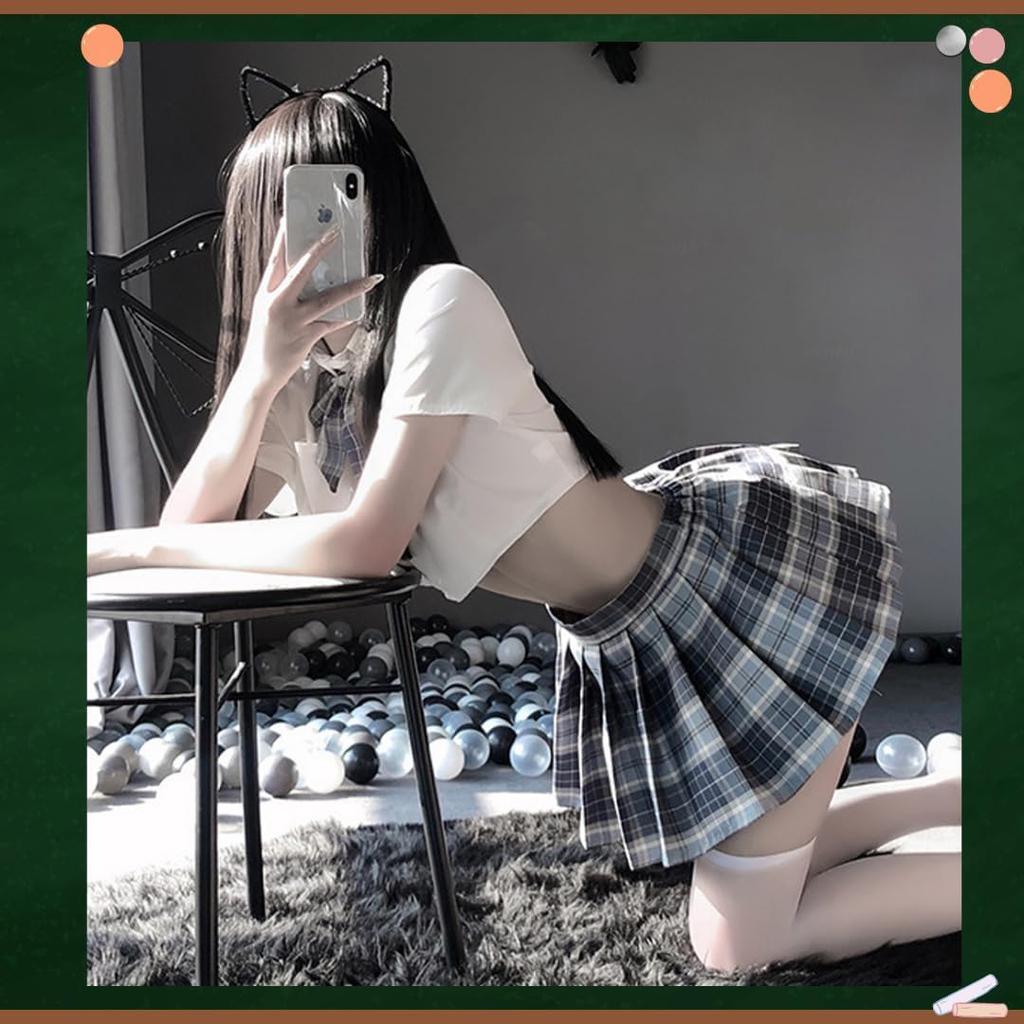 Great Value Full Set for High School Girls Sleeve Mini High School Sailor Suit Uniform JK Miniskirt Cute Dress School Student Clothes Adult Cute