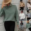 Women's Thickening Sweater Casual Vintage Solid Sweater Pullovers Female Loose Long Sleeves Kintting Top