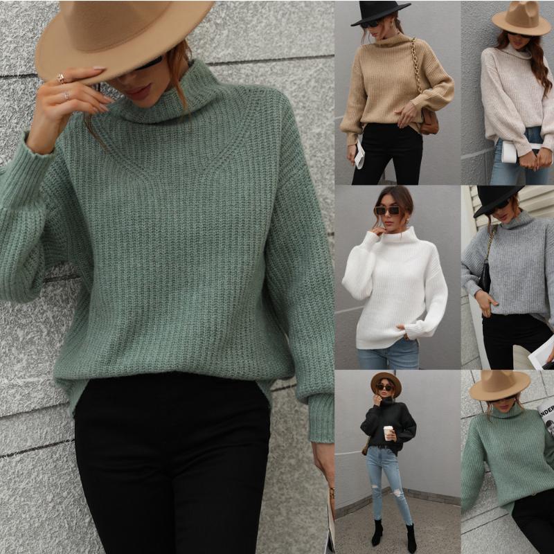 Women's Thickening Sweater Casual Vintage Solid Sweater Pullovers Female Loose Long Sleeves Kintting Top