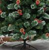 Green Christmas tree with pine cones, rowan berries and snow-covered tips StarryLights 180 cm x 82 cm