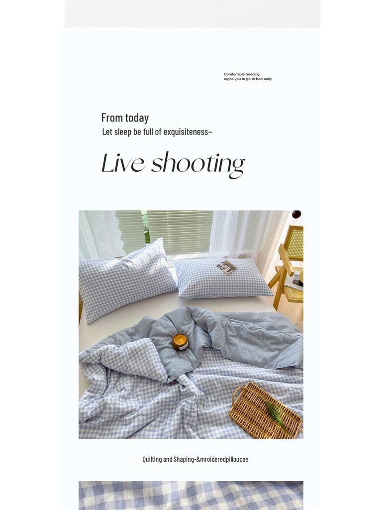 Cloud Cotton Summer Quilt - Soybean Fiber Cooling Quilt for Mother and Baby, Simple Style Plaid, Machine Washable.