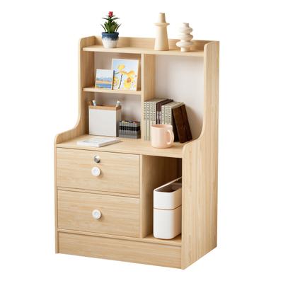 Bedside Table, Bedroom Nightstand, End Table with 2 Drawers and Opening Storage Shelves, Couch Table Wooden Bedside Table for Living Room