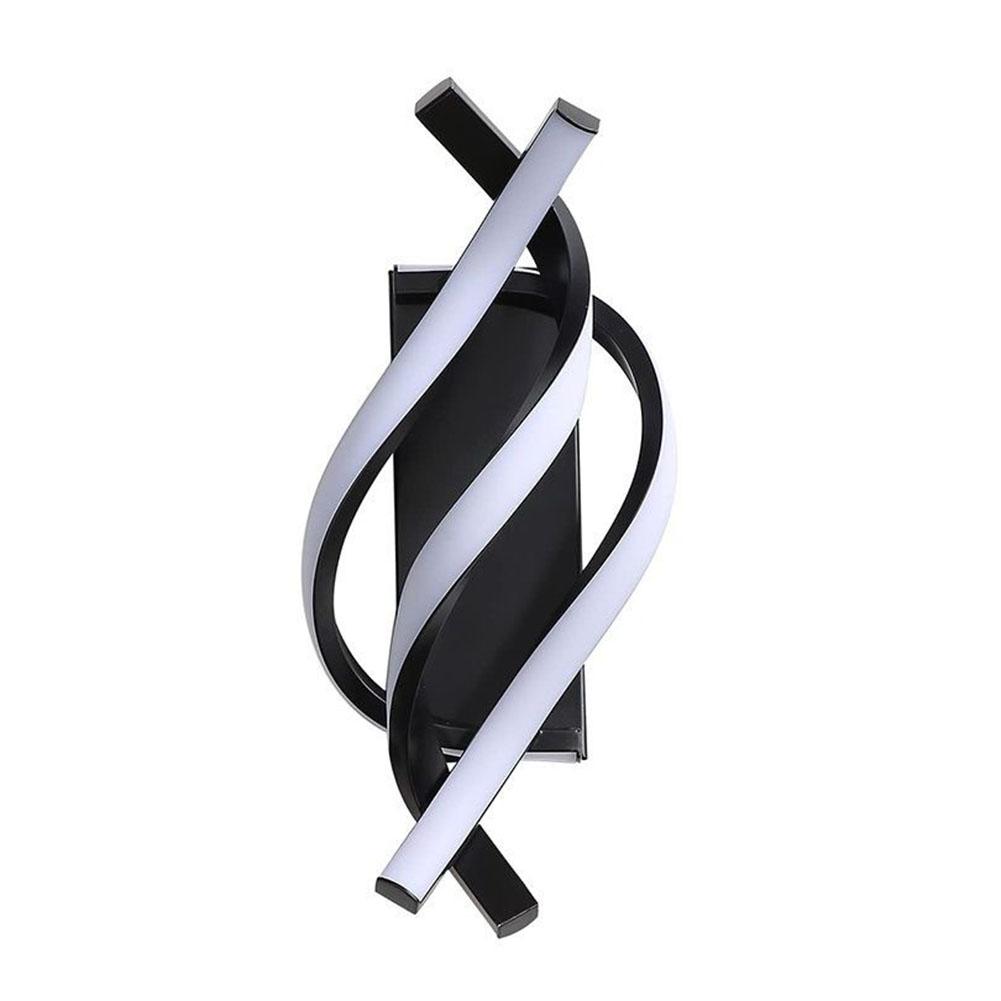 

LED Wall Lamp 18W Bedside Lamp Curved Design Living Room Background Light 3000K 1280LM Minimalist Modern for Bedroom Living Room Warm Light чёрный