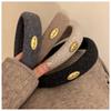 French Style Wool Felt Headband Wide Width Hair Hoops Headgear Elegant Woolen Hairband