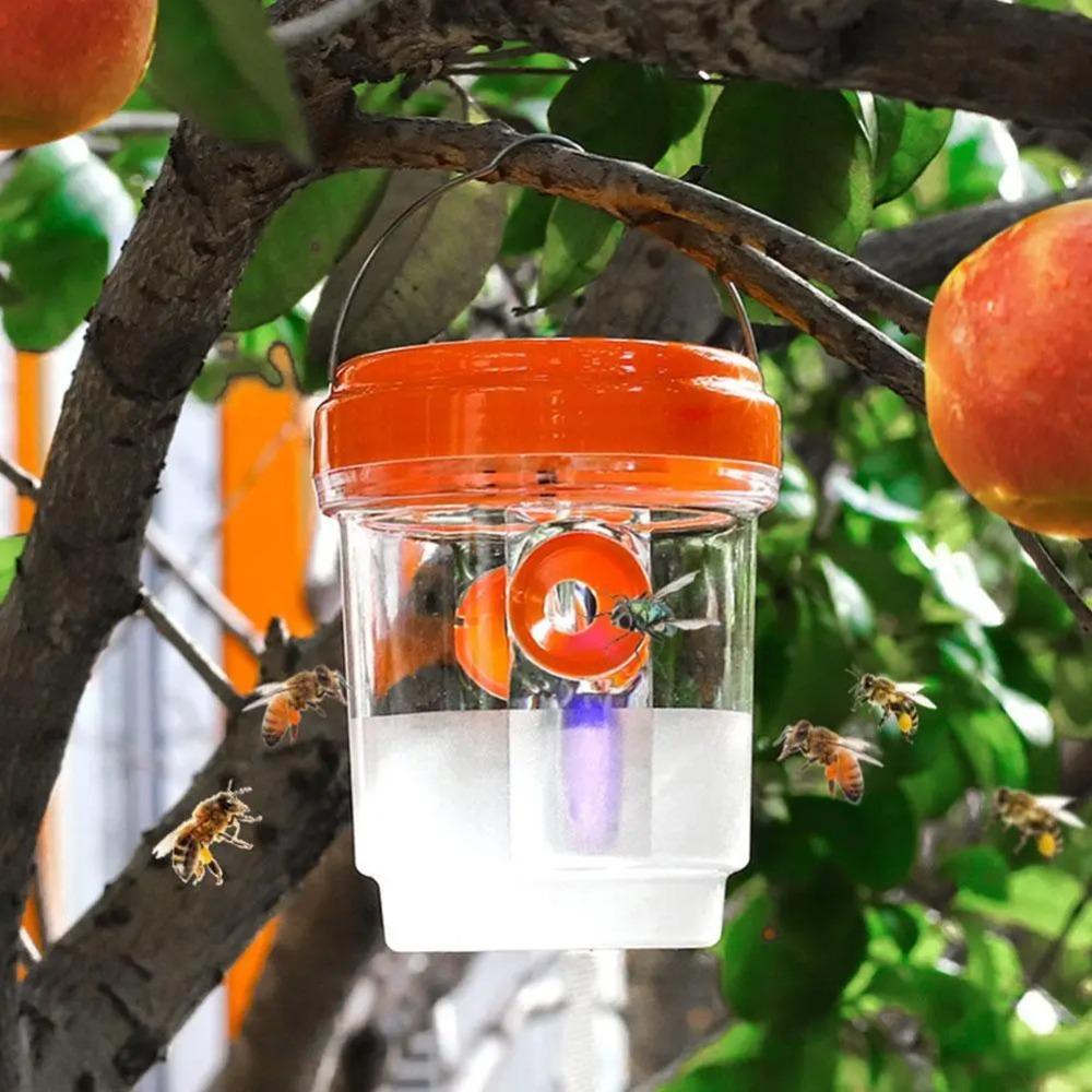 Reusable Solar Fly Catcher Insect Killer Orchard Bee Trap Killer Solar Fruit Fly Trap  Garden Lawn