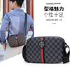 Fashion Trendy Men Go Out Large Capacity Messenger Bag Classic Plaid Shoulder Camera Bag Practical And Lightweight Casual Small Satchel