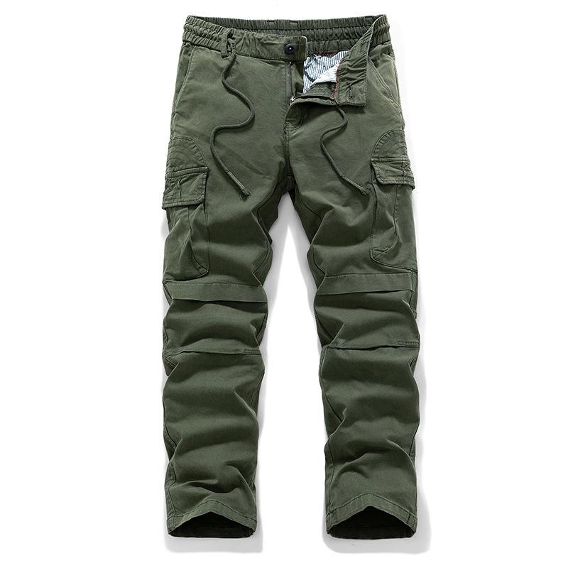 Spring and Autumn Men's Casual Overalls Versatile Outdoor Sports Multi-pocket Retro Straight-leg Pants Wear-resistant Trousers