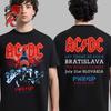 AC DC Band Concert Summer 2025 Europe Tour Poster Classic Men's and Women's T-shirt Parent-child Printed Short Sleeve