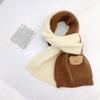Winter Warm Children's Scarf Cute Bear Neck Cover Cute Striped Knitted Scarf