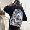Schoolbag Versatile College Student Large Capacity High School Junior High School Student Tide Brand Harajuku Doodle Backpack Male ins Cool