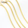 14k Real Gold Plated 1.2mm Chains For Jewellery Making DIY Bracelet Necklaces Earrings Supplies Wholesale