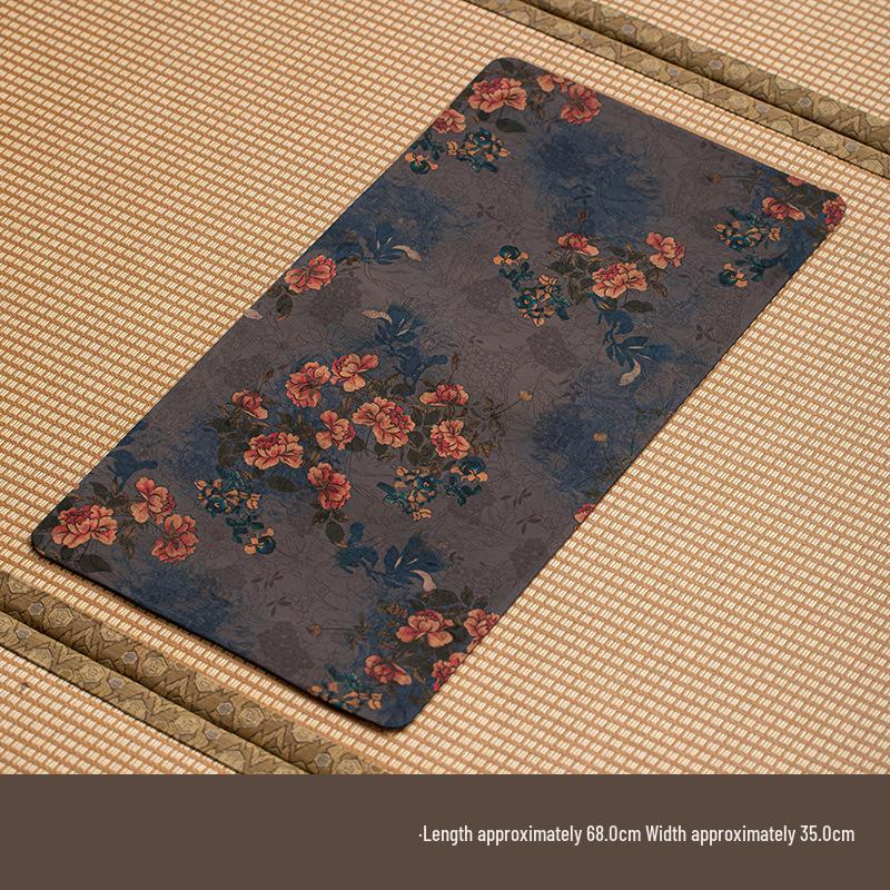High-End Xiangyun Silk Zen Tea Mat: Waterproof Jacquard Tablecloth & Retro Runner