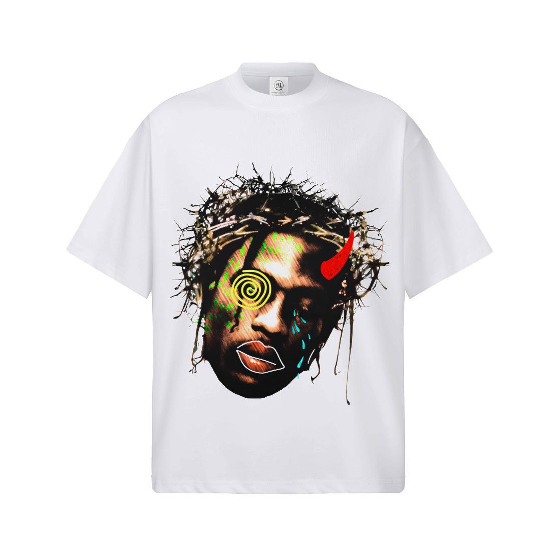 

Travis Scott Thorn Crown Graphic TShirt Unisex Women Hip Hop Rapper Casual Cotton Short Sleeve Trendy Streetwear For Weekend M
