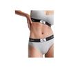 Calvin Klein 1996 Collection Small Square Letter Jacquard Comfortable Mid-Rise Underwear Women underwear Gray QF7222-050