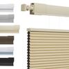 No Tools No Drill Top Down Bottom Up Honeycomb Blinds for Windows, 1" Cell Fabric Cordless Thermal Insulated Noise Reduction
