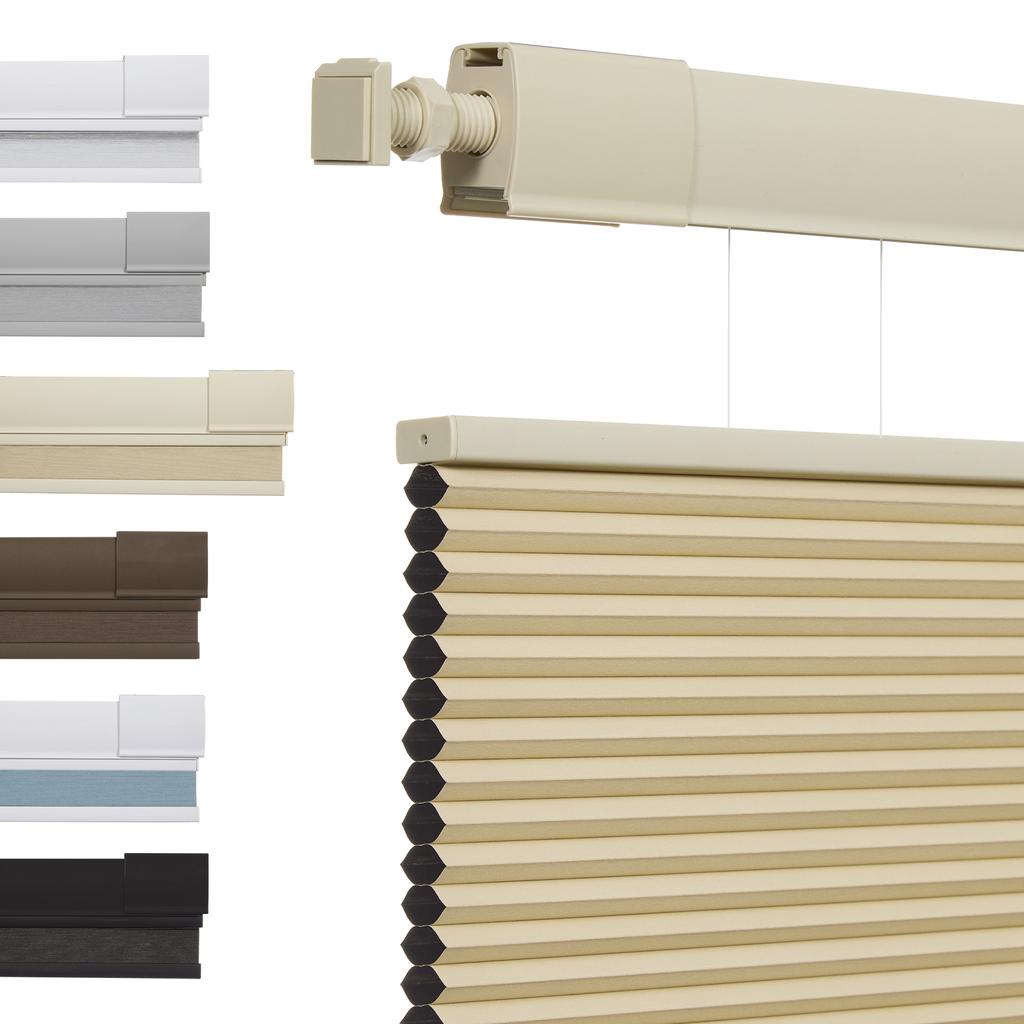 No Tools No Drill Top Down Bottom Up Honeycomb Blinds for Windows, 1" Cell Fabric Cordless Thermal Insulated Noise Reduction