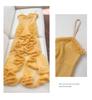 Elegantes Fischgräten-Netzkleid im französischen Stil: Eng anliegendes Abendkleid mit Trägern