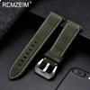 18mm 20mm 22mm 24mm Matte Leather Watchband Men Women Strap Luxury Brand Red Blue Green Watch Band Accessories