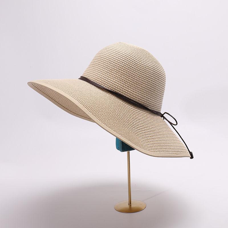 Straw Hat Women's Beach Sun Hat Beach Summer Big Brim