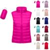 Leichte Daunenjacke für Damen, Farbe, Daunenweste mit Taschen
