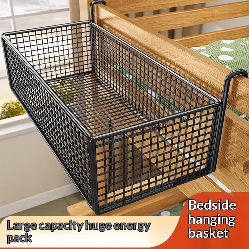 Senza Fori Senza Danni al Telaio del Letto Scaffale Portaoggetti da Comodino per Letto da Dormitorio Cesto Porta Snack per Letto a Castello