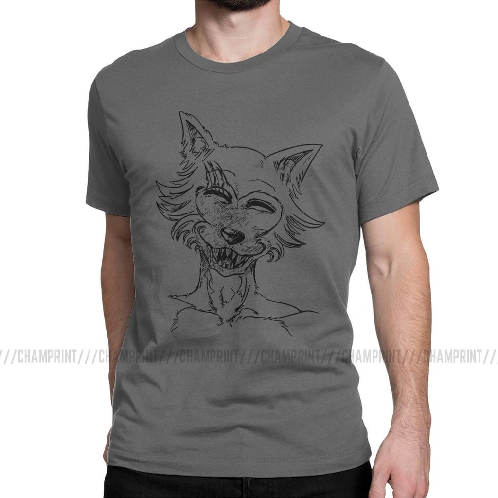 Beastars Legosi Anime T Shirts For Men Humor T Shirts Crewneck Animals Manga Tee Shirt