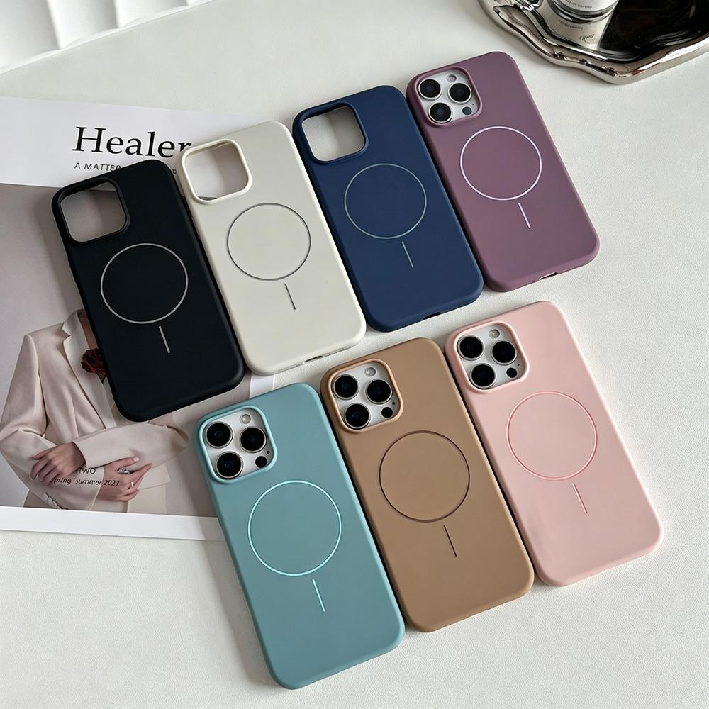 Magnetic Matte Soft TPU Phone Case For Magsafe iPhone Air 17 E 17E 16 15 Plus 14 13 12 11 Pro Max X XS XR 16E Anti-drop Solid Color Protective Cover
