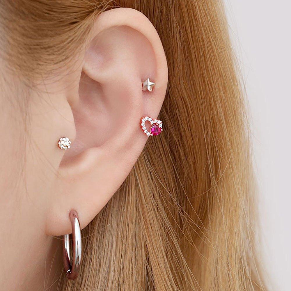 [1+1] 14K Gold-Filled Pin Pretty Heart Piercing (Single Side Sold)
