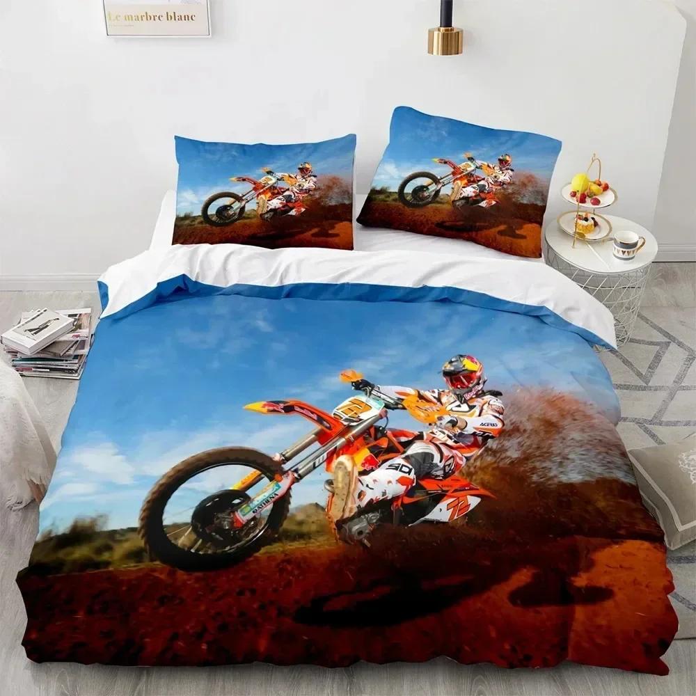 Top 3D Print Motorcycle Bedding Set Boys Girls Twin Queen King Size Duvet Cover Pillowcase Bed For boys Adult Home Textileextile