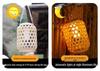 Solar Chinese Bamboo Rattan Weave Lantern - Spring Festival Outdoor Hanging Decoration for Balcony, Garden, and Courtyard.