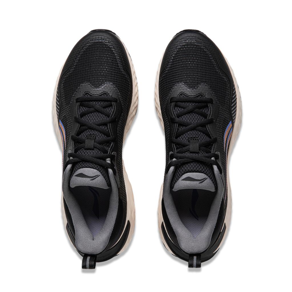 Li Ning Zhu Yun Shock Absorbing Non-Slip Wear-Resistant Lightweight Rebound Low-Top Running Shoes Men sneaker Black ARSU011-3