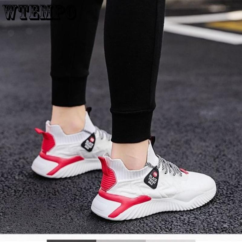 WTEMPO Men's Summer Sneakers Mesh Breathable Outdoor Sport Shoes Thick Soled Non-Slip Clunky Sneaker Casual Running Shoes