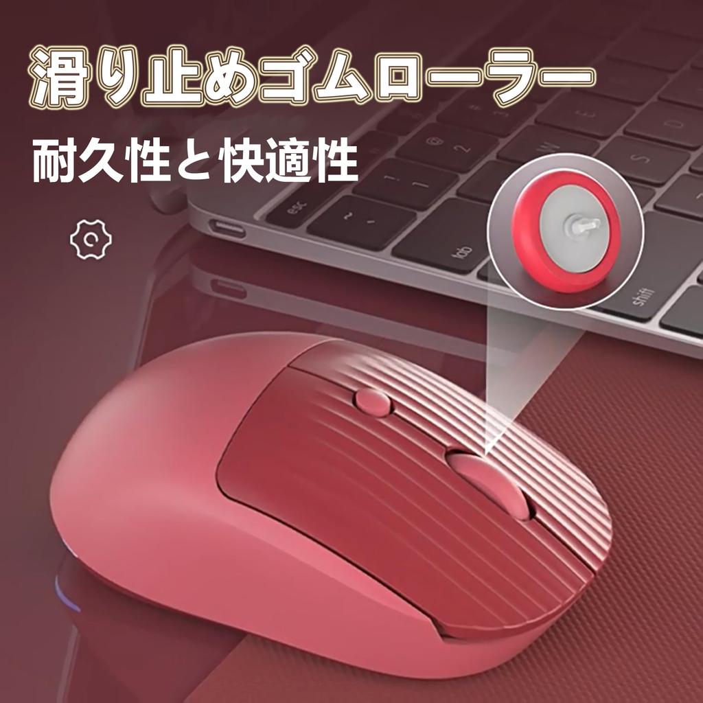 Small 2.4Ghz Wireless Mouse, Cute and Stylish, Quiet, Lightweight, Portable, Type-C Charging, Compatible with Laptops, Computers, Android, Mac, iOS,