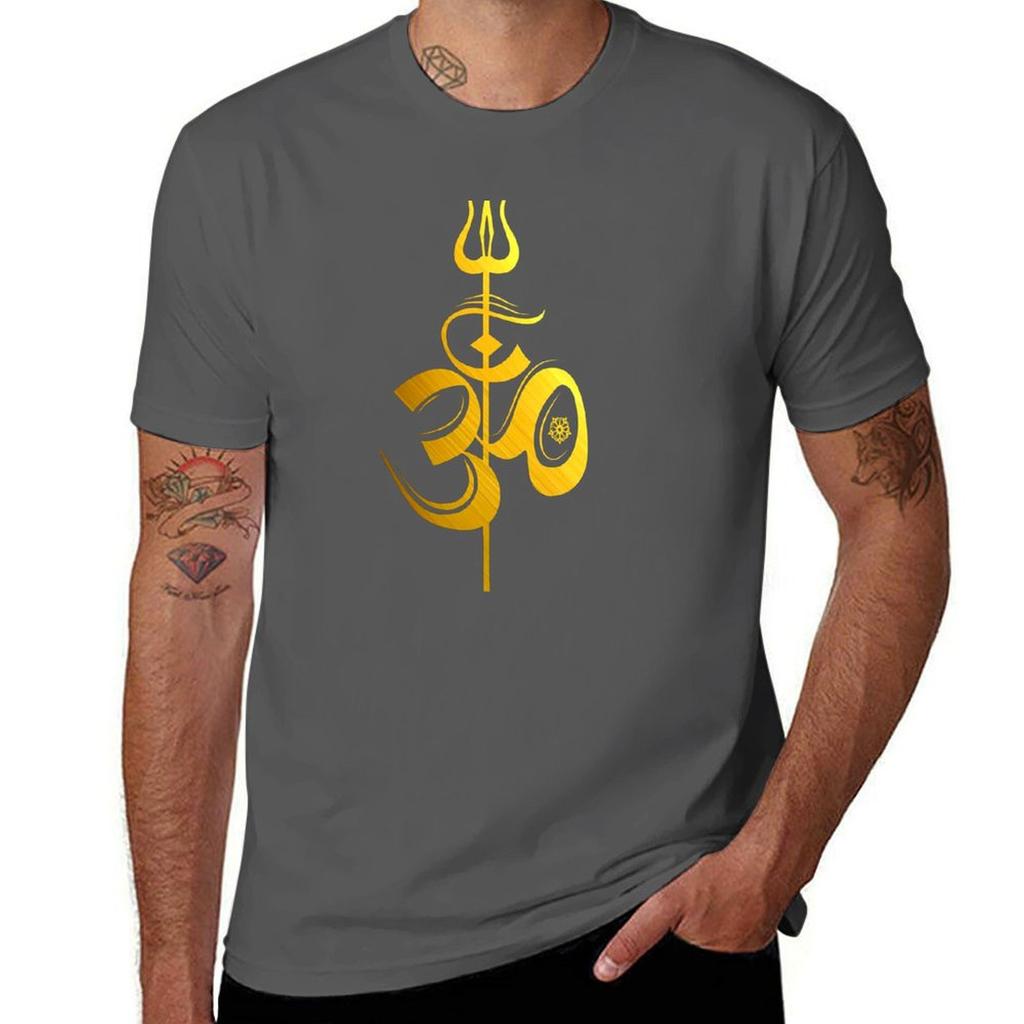 Om Señor Shiva Lanza Divina Tridente Trishul Camiseta Tshirt Sudadera Niños Blancos Estampado Animal para Niños Unisex Camisetas de Algodón