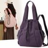 Schoolbag New Multifunctional Solid Color Backpack with Drawstring Fashion Versatile Handbag Lightweight Large Capacity Outdoor Backpack