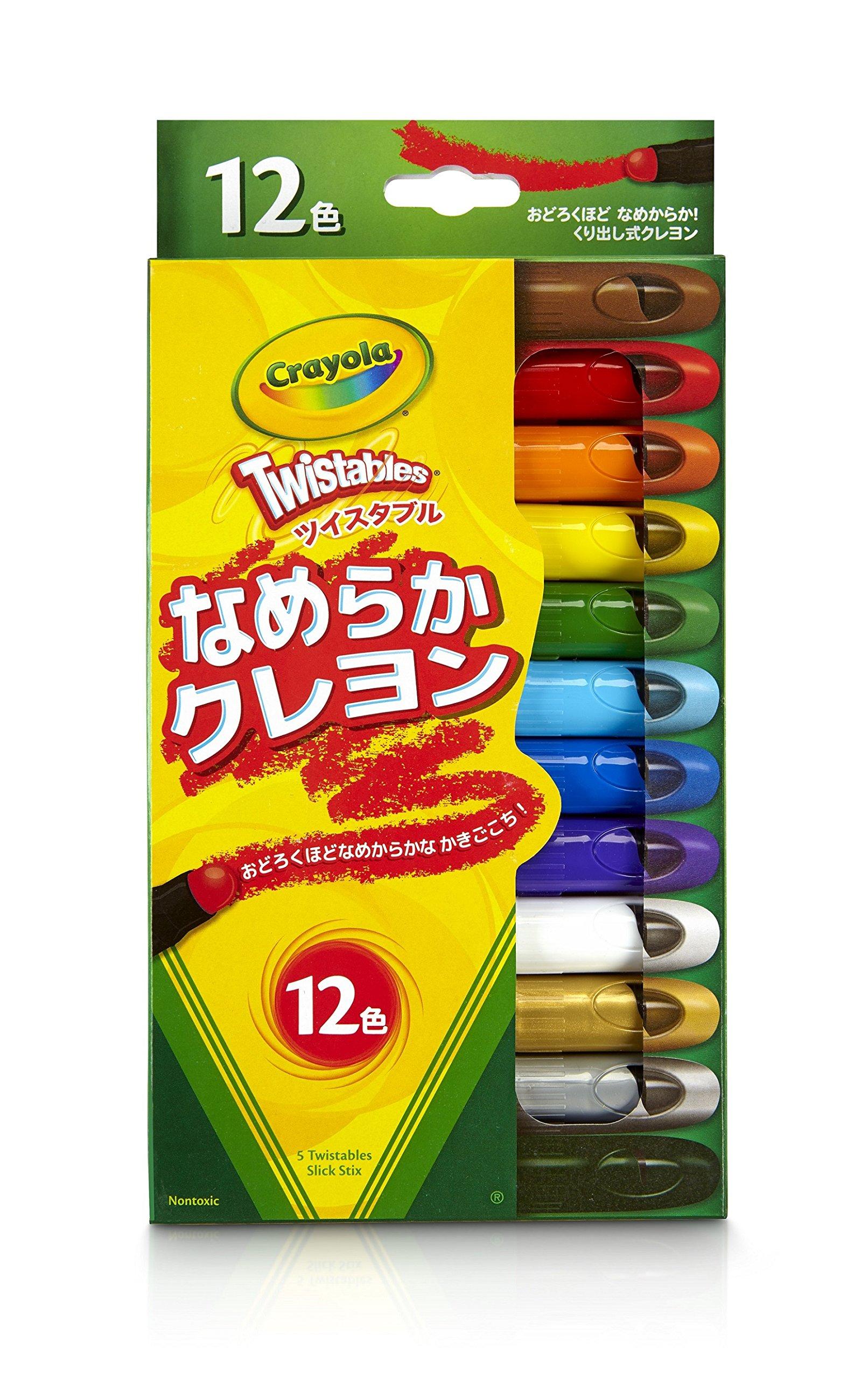 

Crayola Twistables Slick Stix 12 аутентичных супергладких мелков, цвета, выдвижные, 529512,