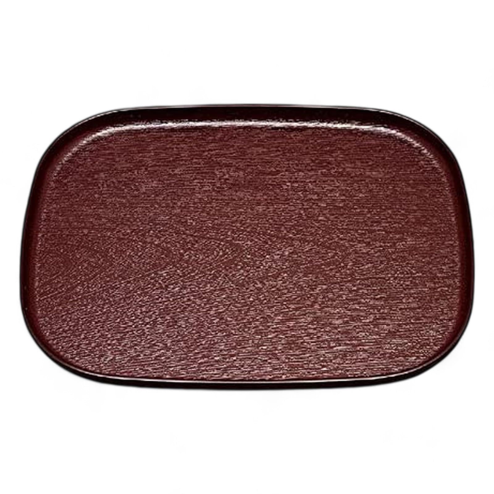 

Oju Wood Grain Oval Tray in Black with Shintameten Lacquer Made in Japan J-kitchens (42cm) (ABS Resin), Non-Slip,