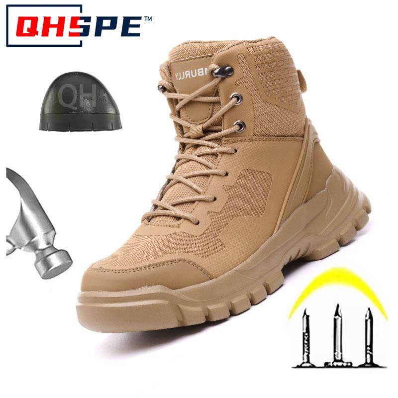 Men's Safety Shoes Labor Protection Steel Toe Sneakers Breatheable Men Boots Work Sneakers Anti-smash Anti Stabbing Waterproof