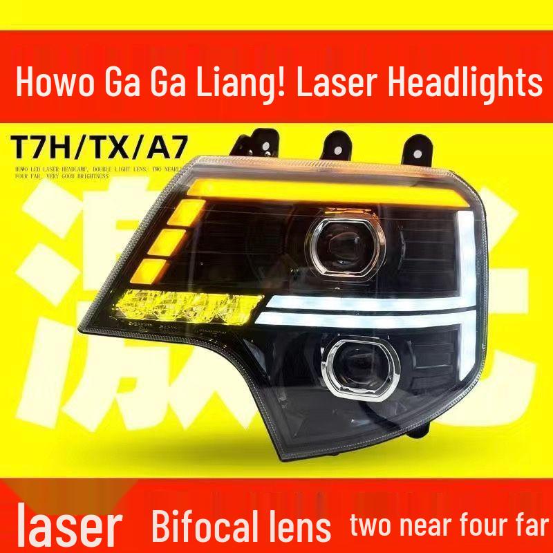 

Matrix Design Compatible Sinotruk Howo T7H LED Headlight Assembly: A7 Front Light Combination with Four-Lens. Right LED