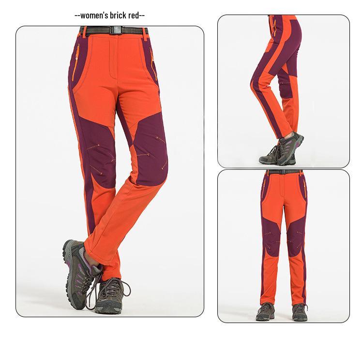 New Unisex Autumn/Winter Windproof Fleece Softshell Pants - Warm, Thickened Outdoor Mountain Gear