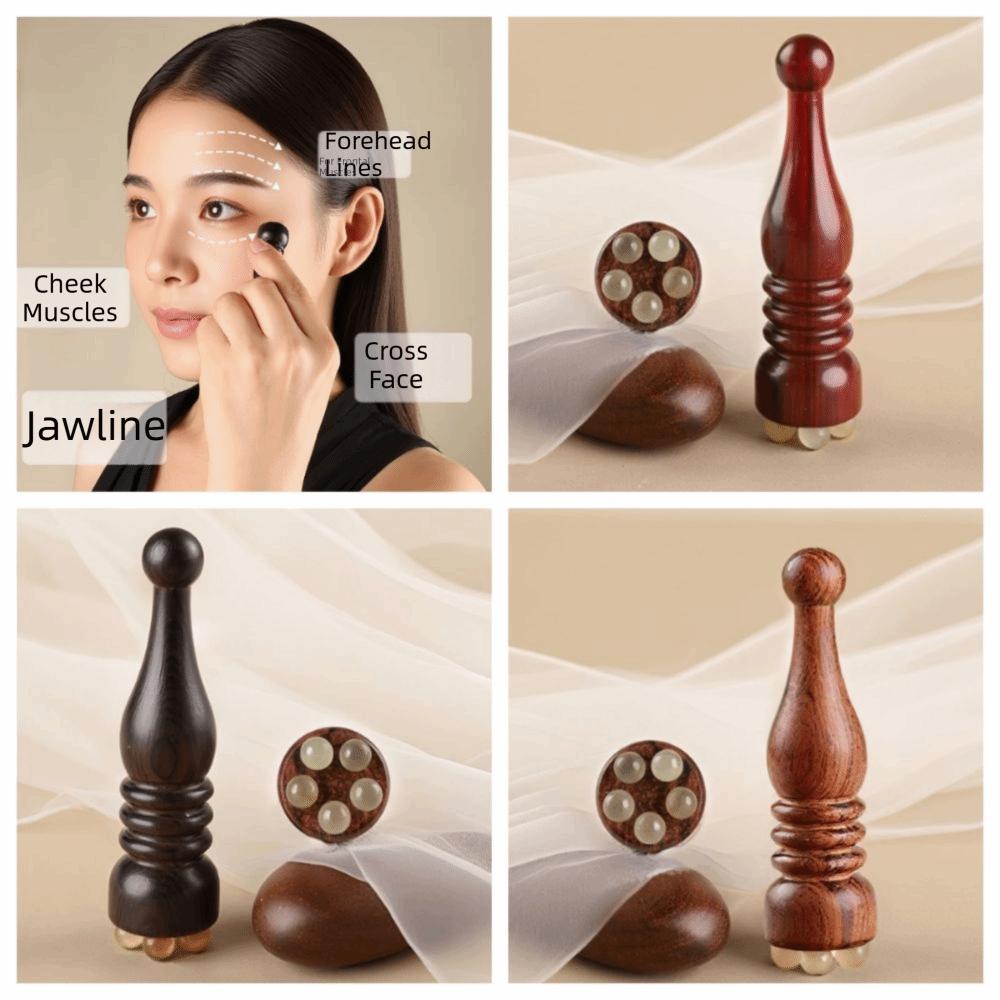 Sandalwood Eye Massage Stick Lotus Seedpod Shape Skin Care Massager  Face Skin Care