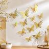 Butterfly Wall Stickers 12 Pack, 3D Hollow Design, Party Decoration for Home Bedroom, 2 Styles
