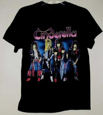 Neues beliebtes Cinderella Band Schwarzes T-Shirt Baumwolle Alle Größen Unisex T-Shirt