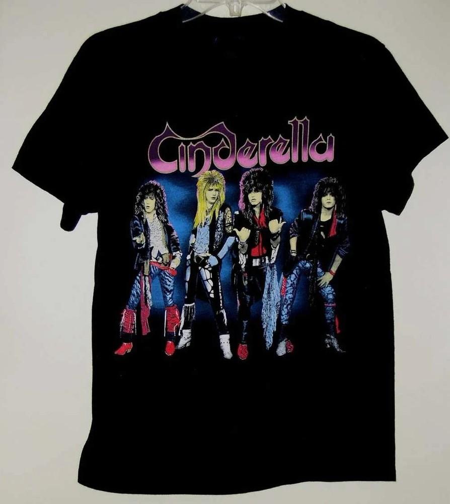 New Popular Cinderella Band Black T-Shirt Cotton All Size Unisex T-Shirt XXXXL