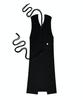 Teulimingbeodeu 2-Way Strap Sleeveless Knit [ Black ]